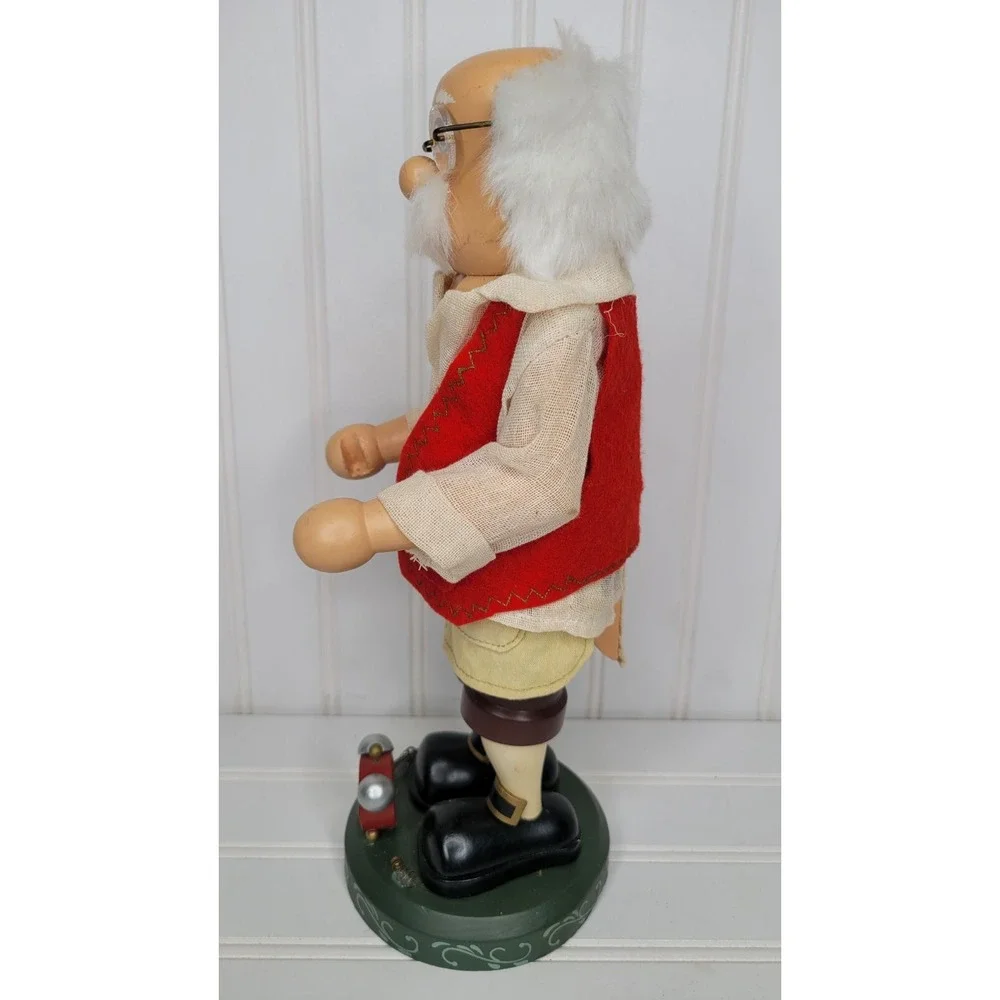 Vintage Zims‎ By Whitehurst Hand Crafted Santa Claus Clock Nutcracker